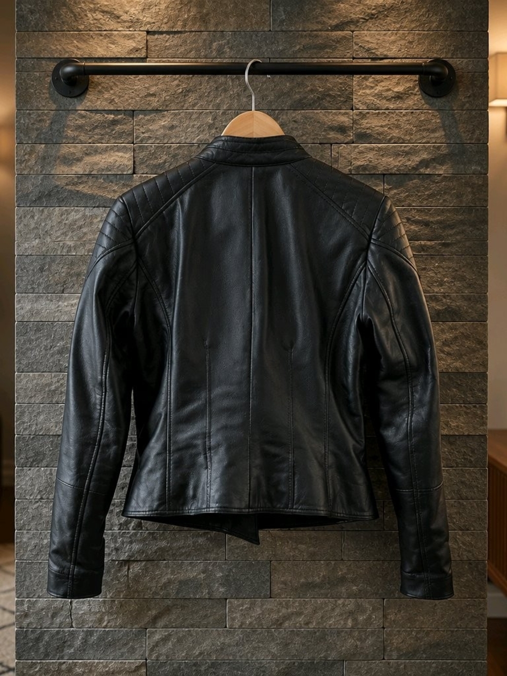 Danier Black Leather Moto Jacket - Picture 4 of 4